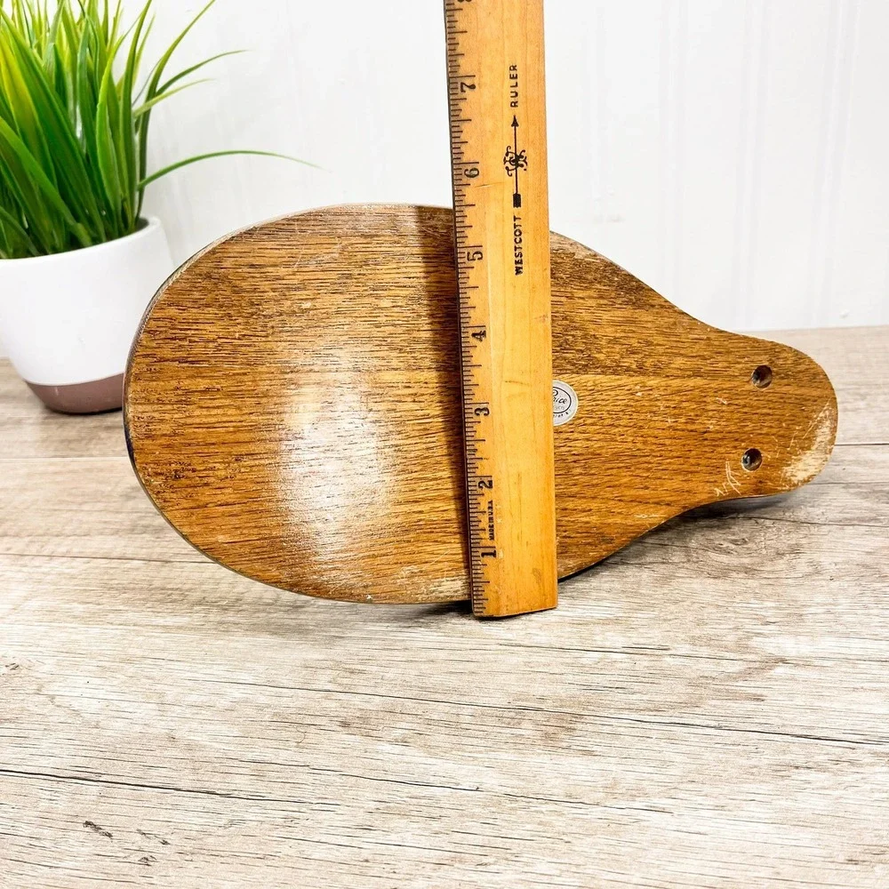 Vintage Brass Duck Tray: Wood Catch All Tray Valet Organizer